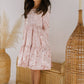 Gwendolyn Ruffle Dress in Crushed Blush