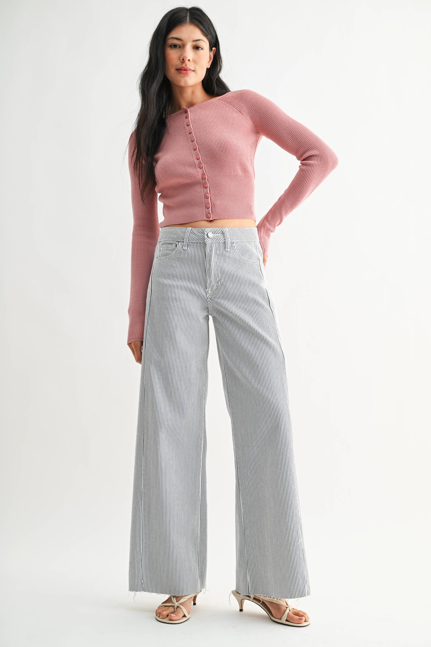 Side Stripe Wide Leg