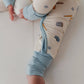 Long Sleeve Zip Romper- Baseball