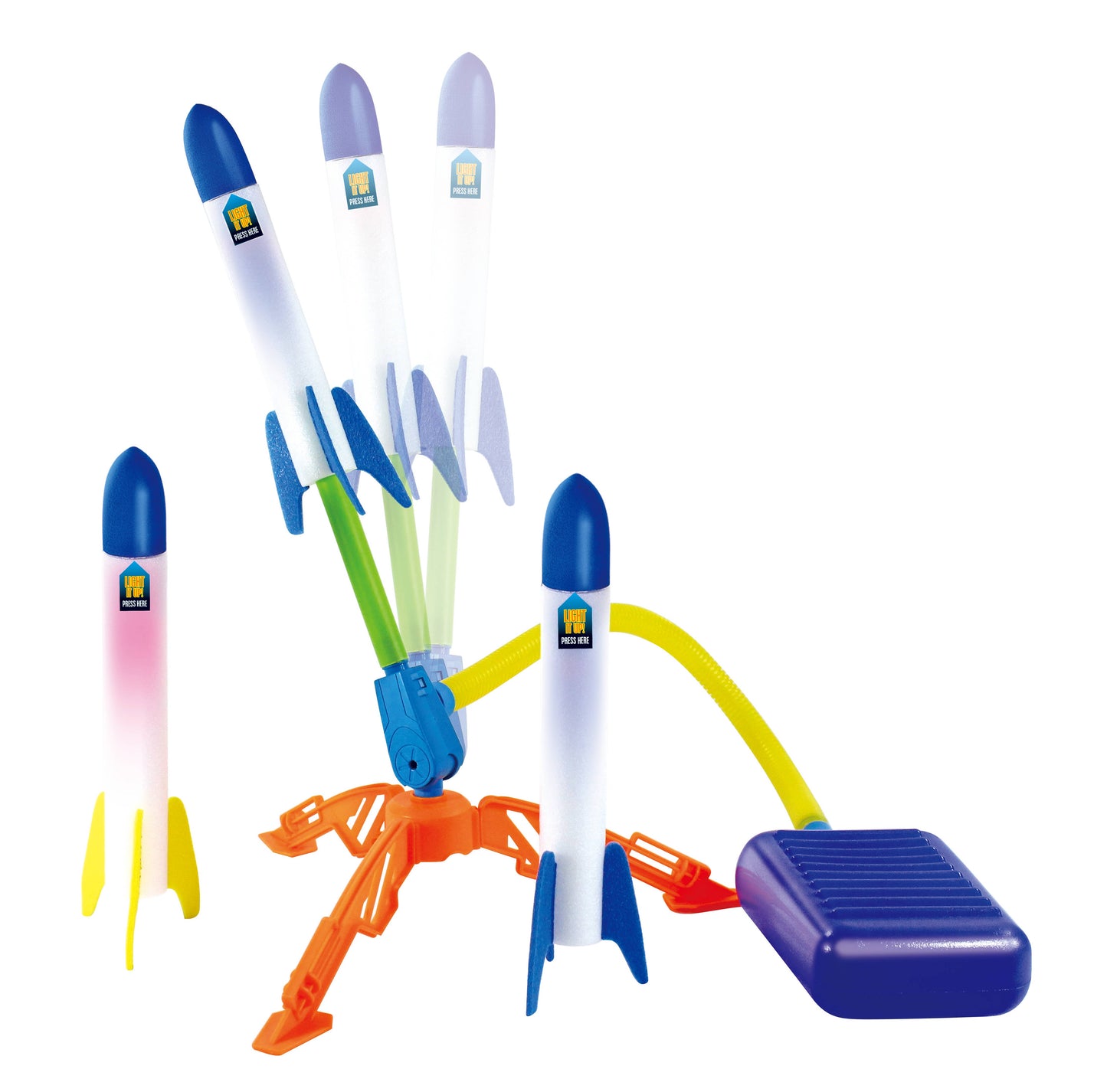 Nothing But Fun Toys - Light Up Air-Powered Jump Rockets