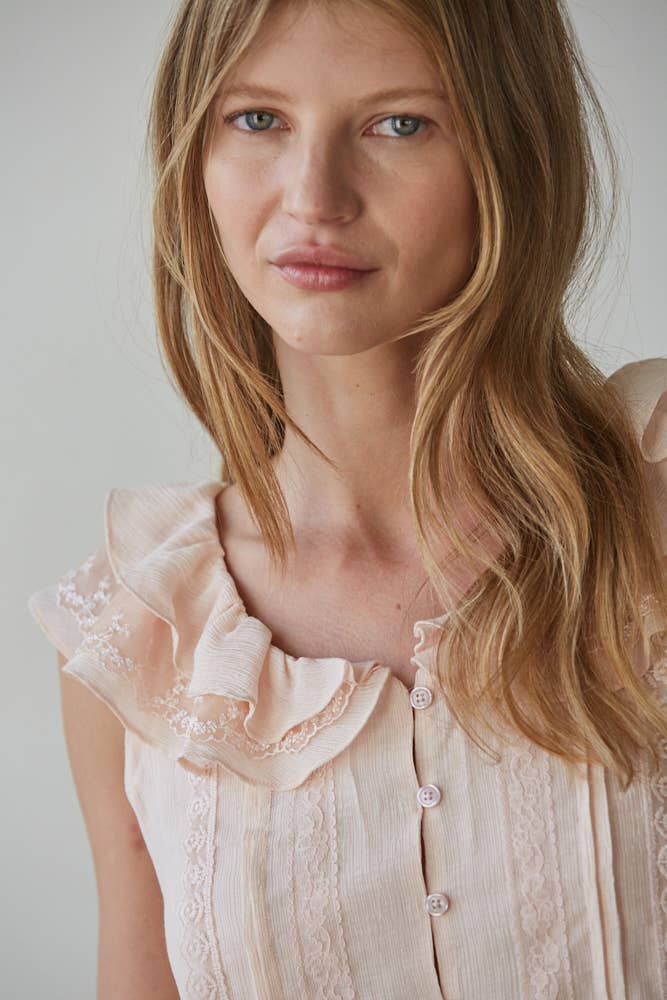 Ruffle Collar Top