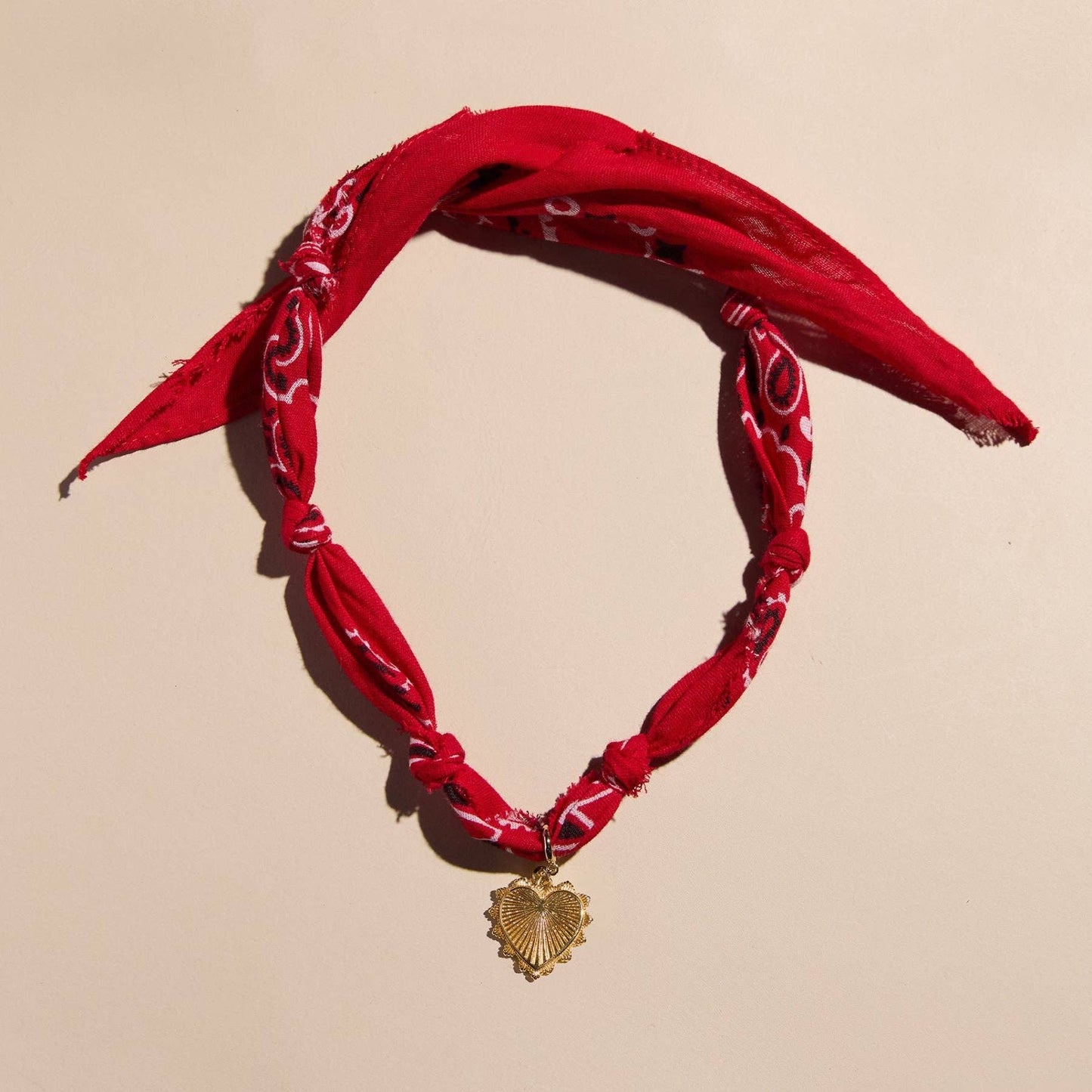 Red Bandana Charm Necklace