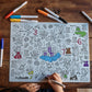 Sugar & Spice Reusable Color-In Activity Mat