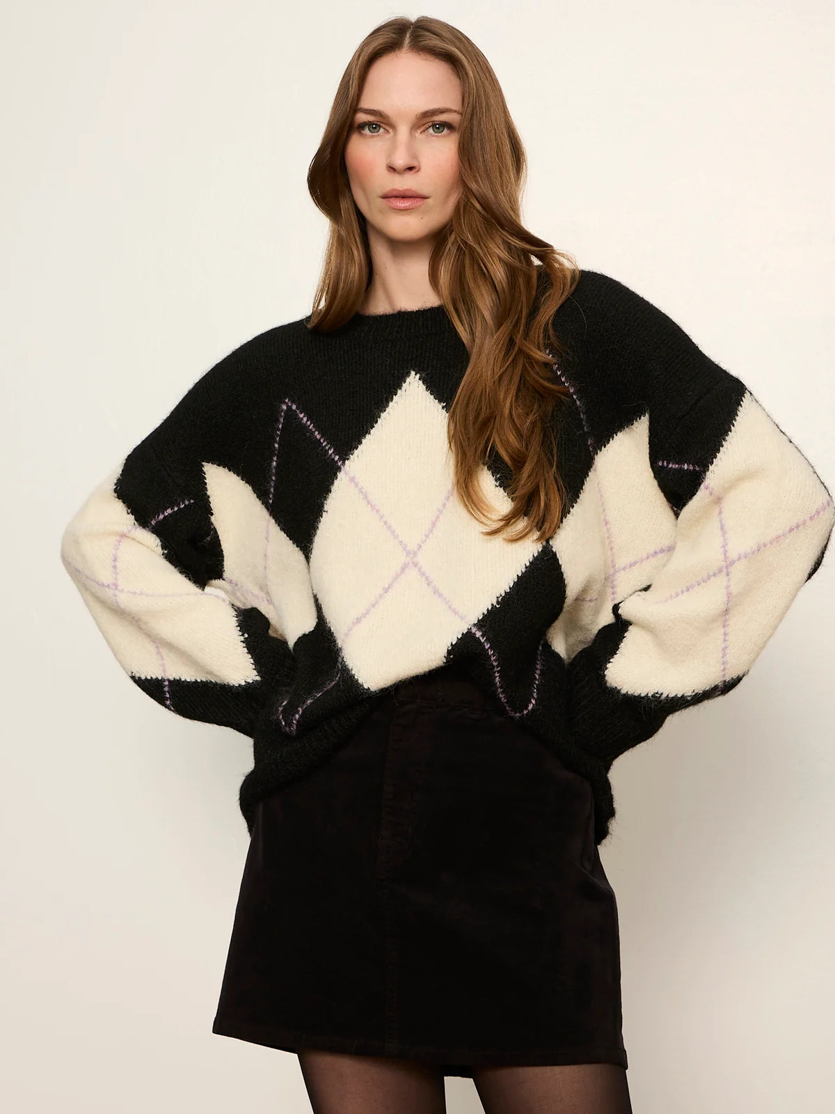 Argyle Crew Sweater