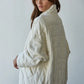 Quilted Knit Mineral Washed Jacket- Cream