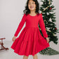 Gwendolyn Ruffle Dress- Scarlet