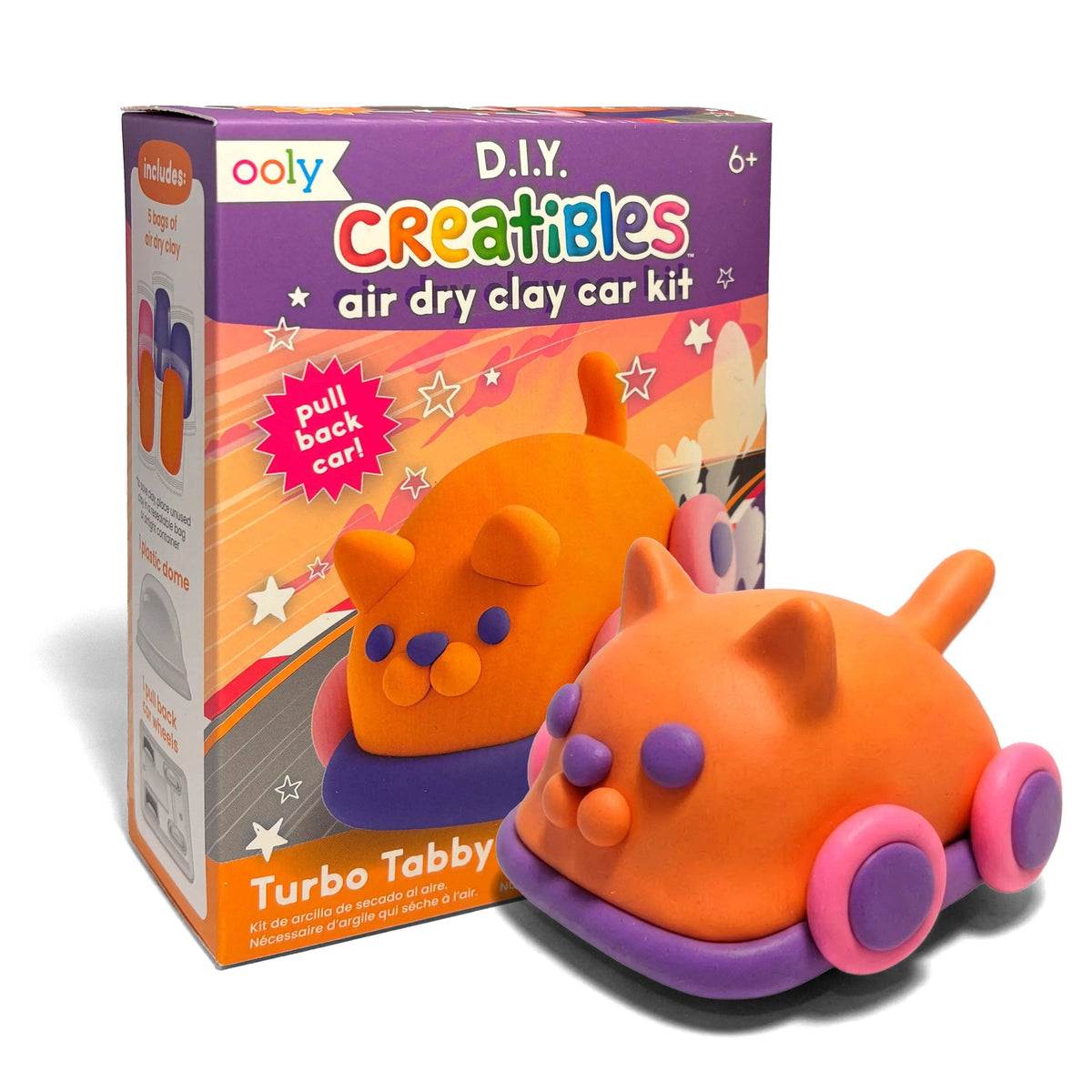 Creatibles Mini Air Dry Clay Car Kit - Turbo Tabby