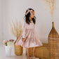Gwendolyn Ruffle Dress in Crushed Blush