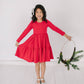 Gwendolyn Ruffle Dress- Scarlet