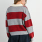 Buttoned Striped Collared Long Sleeve Top