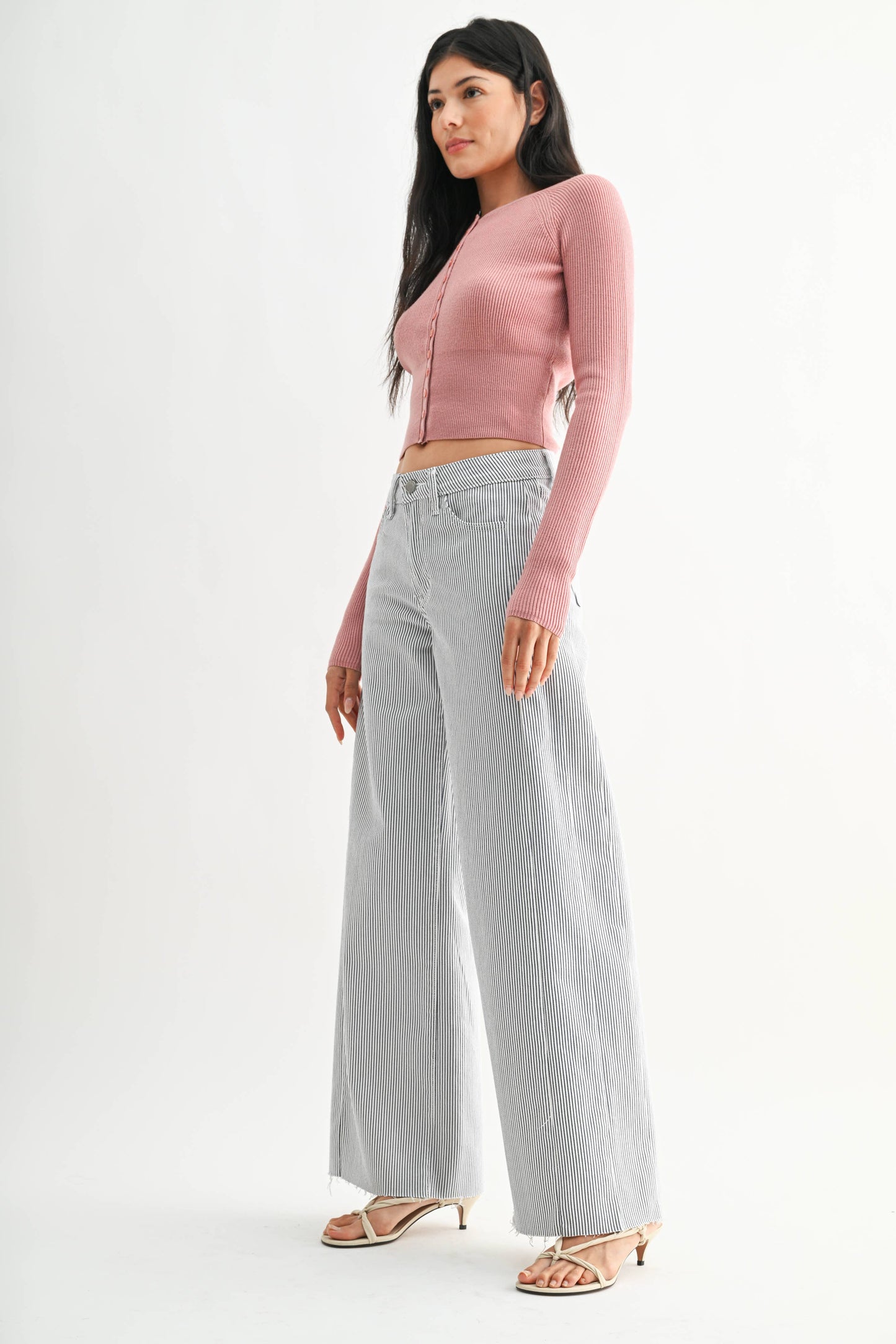 Side Stripe Wide Leg