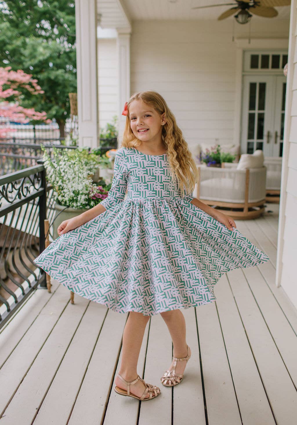 Emile Dress- Wildflower Grid