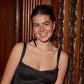 Black Clara Velvet Bow Hoop Earrings