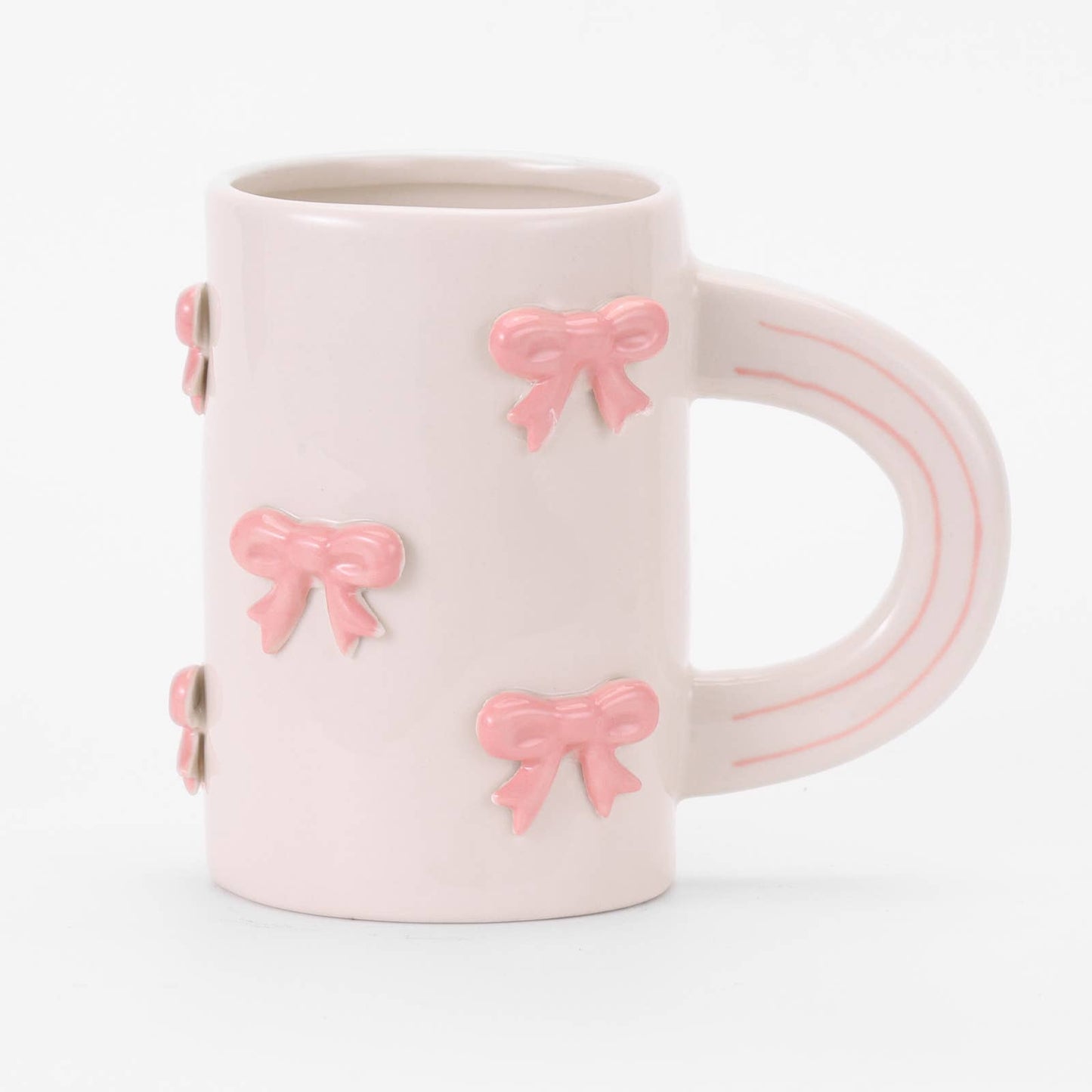 Ceramic Coffee Mug- Pink Bows