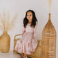 Gwendolyn Ruffle Dress in Crushed Blush