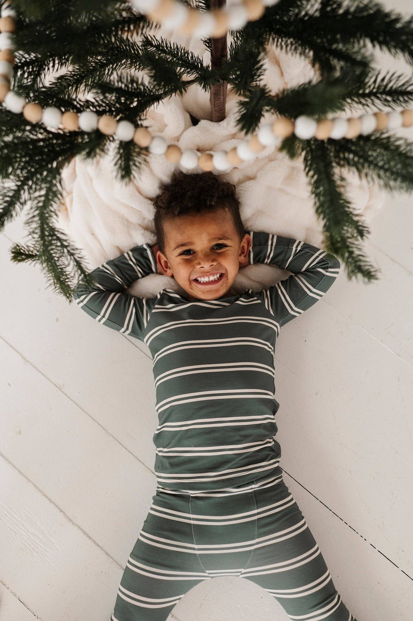Bamboo Two Piece Set- Pine Stripe