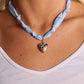 Sky Blue Bandana Charm Necklace