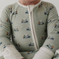 Long Sleeve Zip Romper- Golf Cart