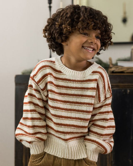 Aspen Sweater- Ruby Stripe