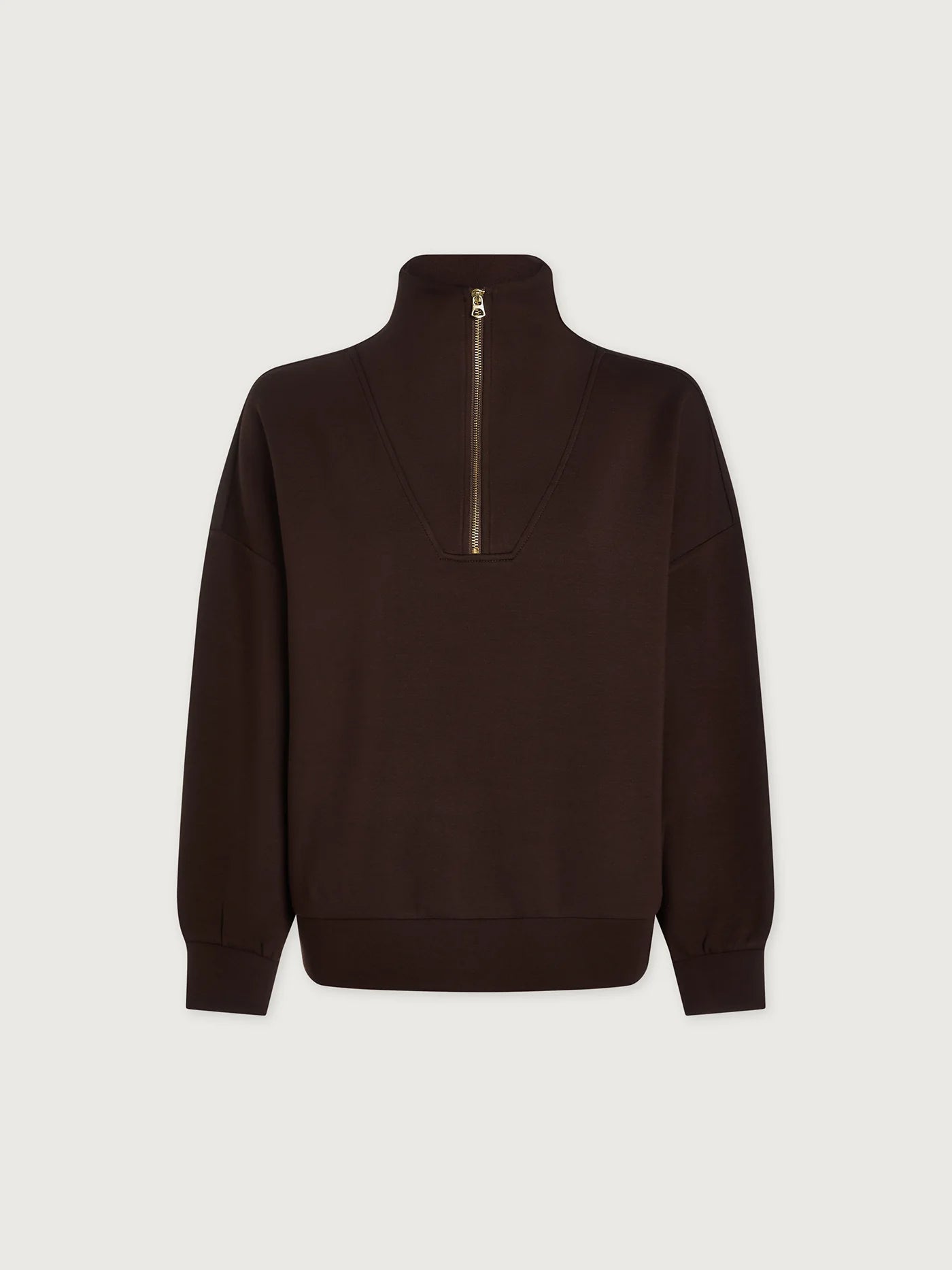 Hawley Half Zip Sweat- Coffee Bean