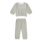 Organic Tee & Pant Slouch Set - Olive Stripes