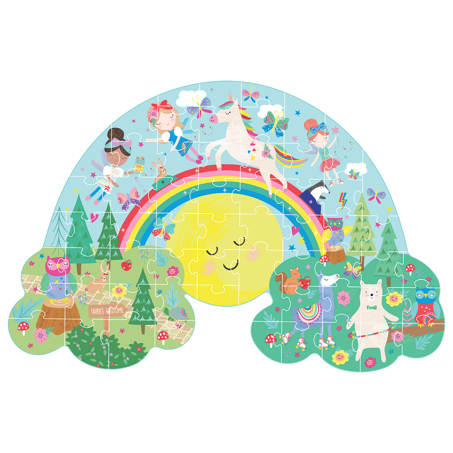 Rainbow Fairy  60pc Shaped Puzzle