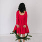 Gwendolyn Ruffle Dress- Scarlet