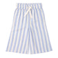 Organic Ruffle Top & Pants Set - Blue Stripes