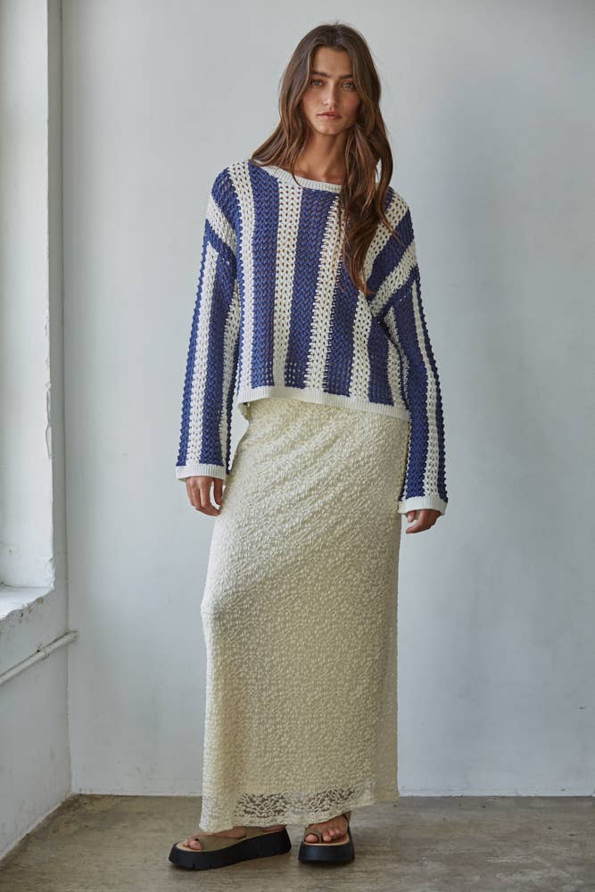 Crochet Striped Top