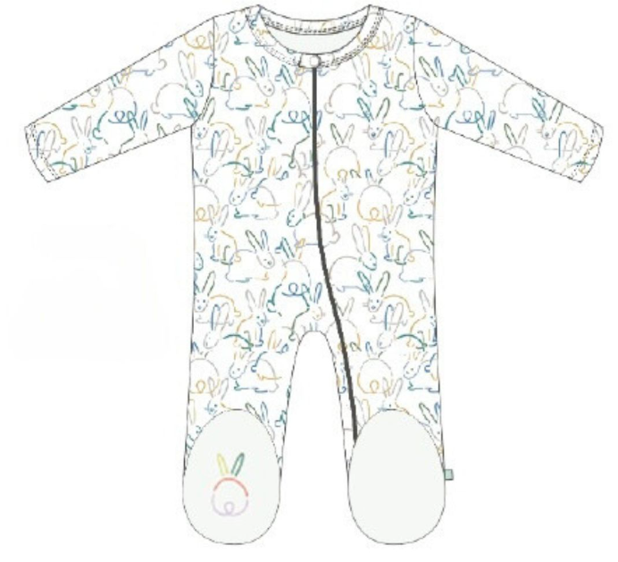 Baby Organic Footie-Bunnies