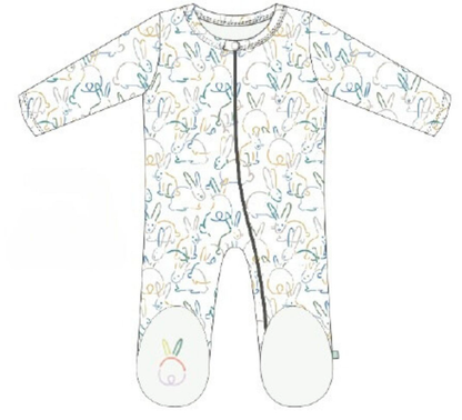 Baby Organic Footie-Bunnies