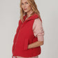 Lilah Cord Puffer Gilet- Pink Begonia