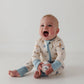 Long Sleeve Zip Romper- Baseball