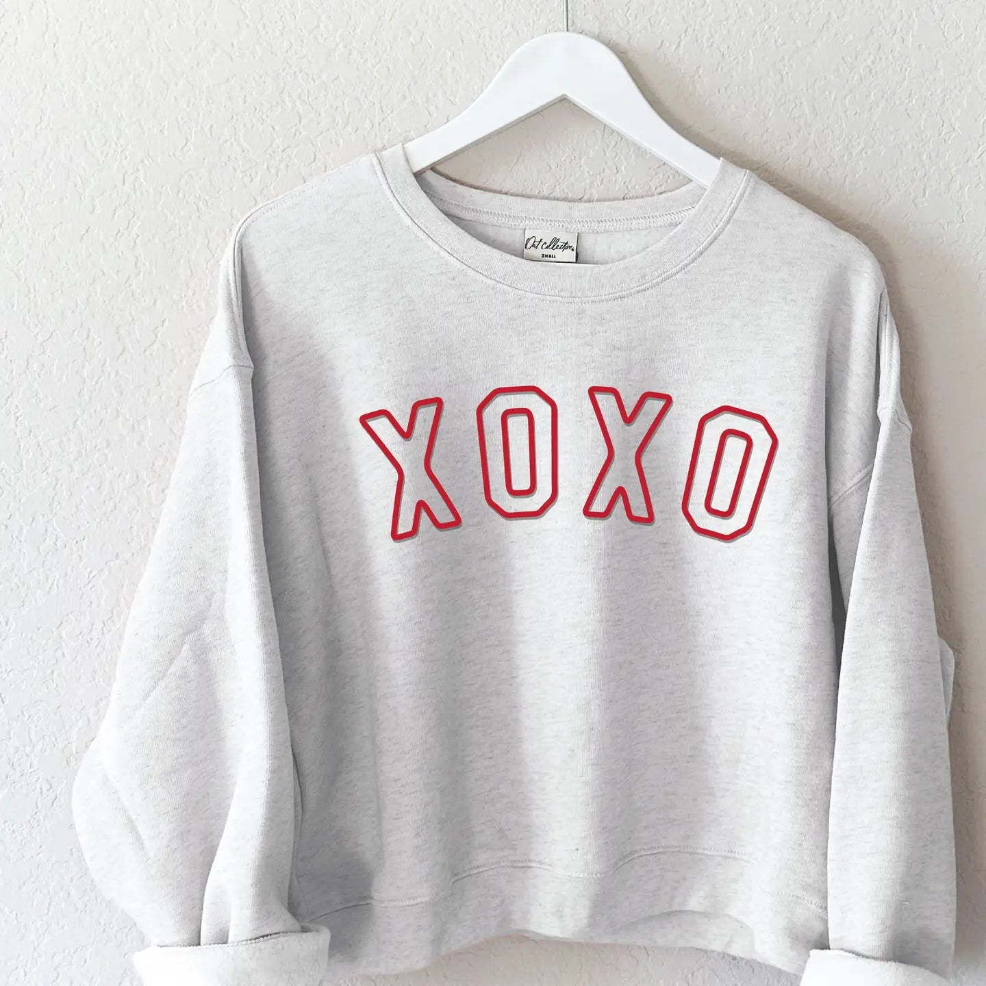 Xoxo Puff Print Mid Graphic Sweatshirt