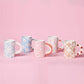 Ceramic Coffee Mug- Pink Stripes