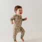 Bamboo Zip Romper- Cookies 'n Milk