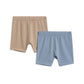 Organic 2-Pack Billie Biker Shorts - Rain + Beige