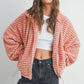 Fall Collared Puffer Jacket - Terracotta