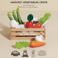 Harvest Vegetables Wooden Market Crate
