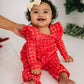 Mabel Romper- Red Picnic Plaid