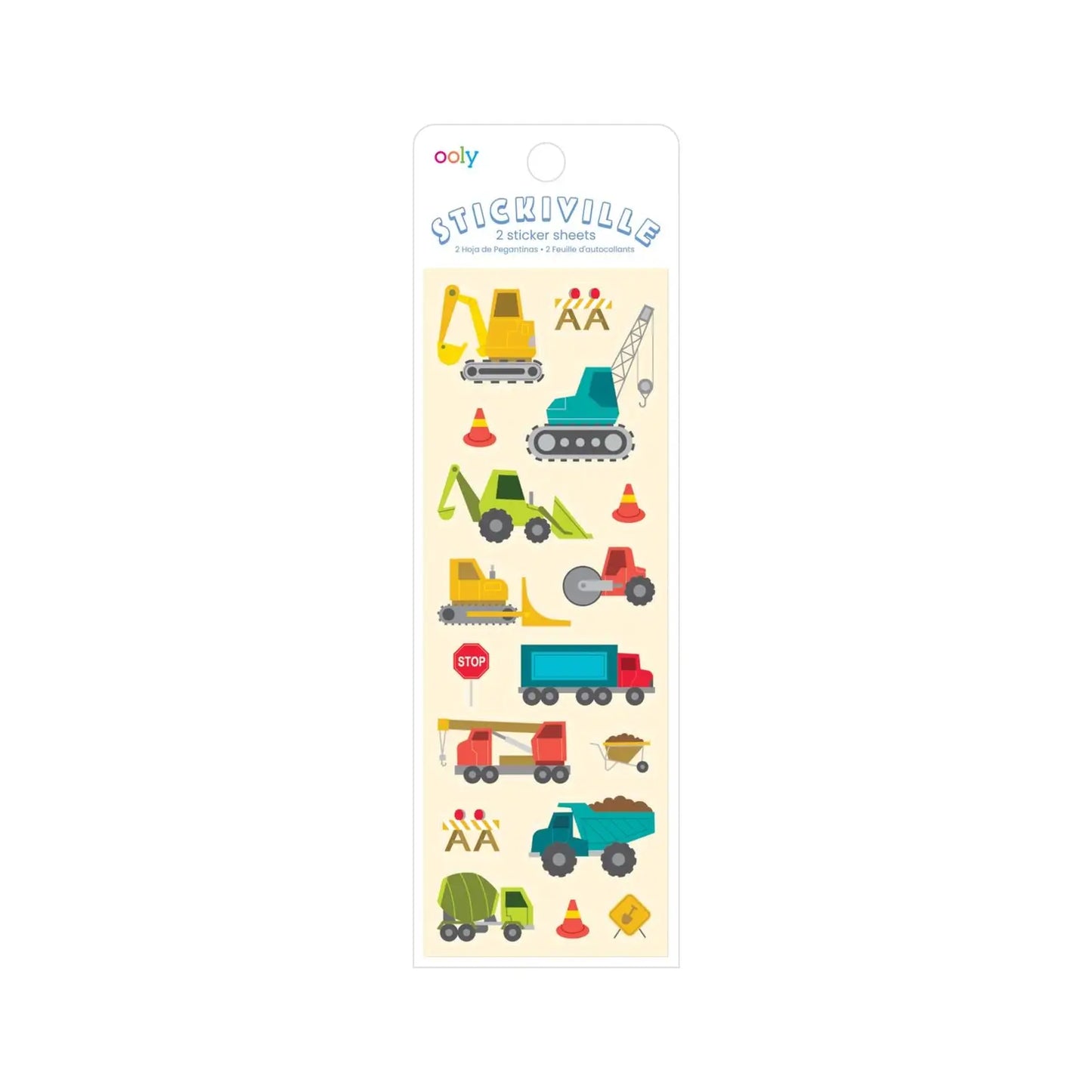 Sticikiville Stickers: Construction Vehicles - Skinny