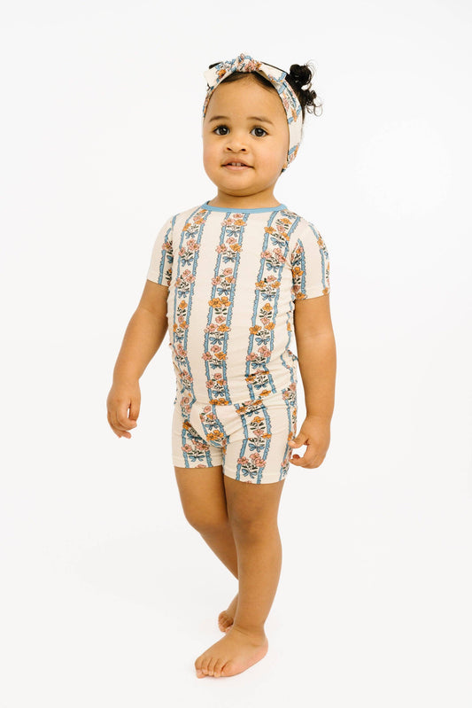 Cottage Bouquet Bamboo Shorts Set