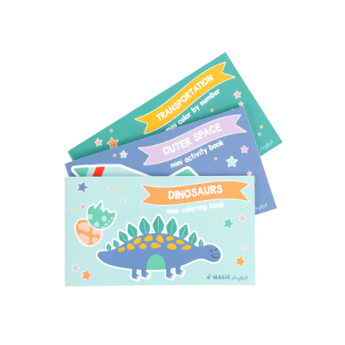 Set of 3 Blue Kids’ Activity Books - Travel & On-the-Go Fun