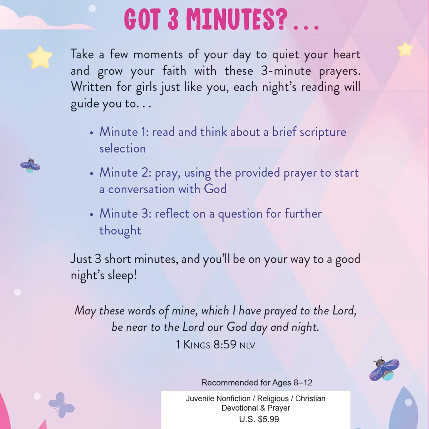 3-Minute Bedtime Prayers For Girls - Lulie