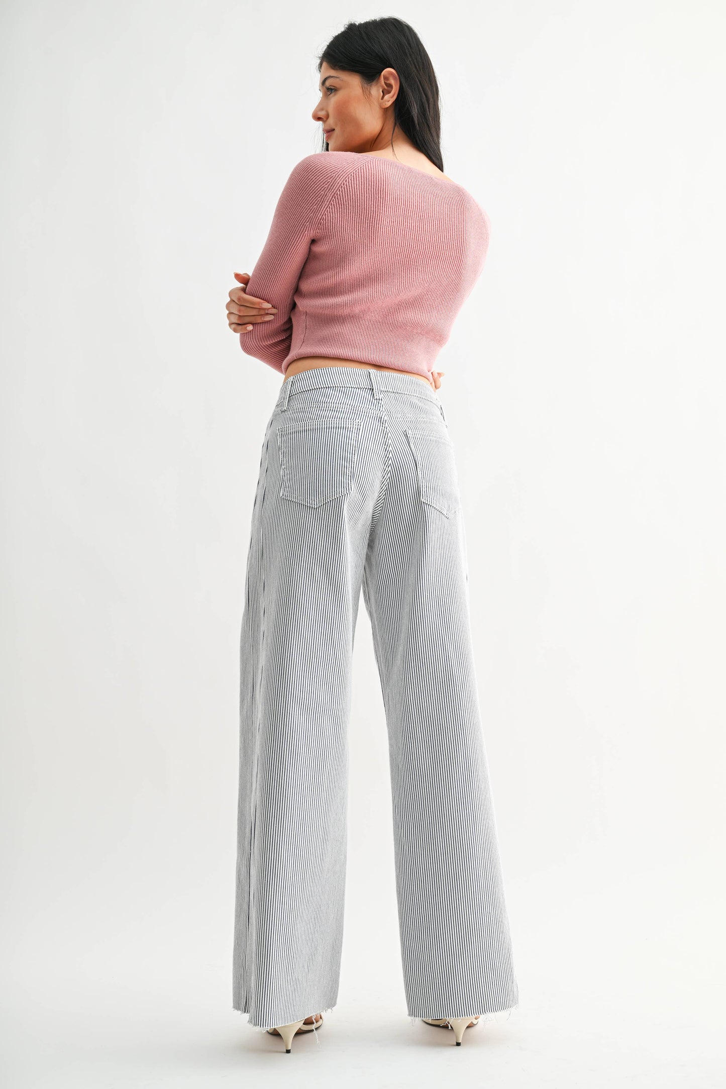 Side Stripe Wide Leg
