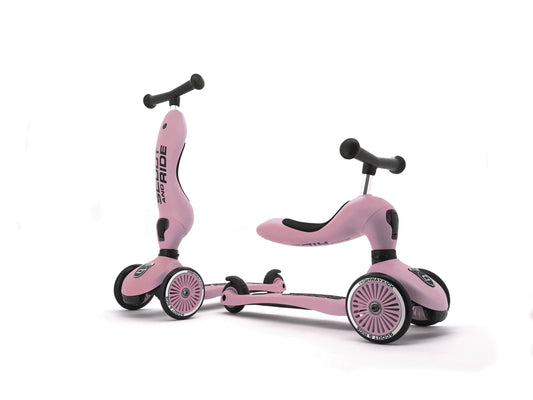 HighwayKick 1 Scooter and Ride On Toy Rose