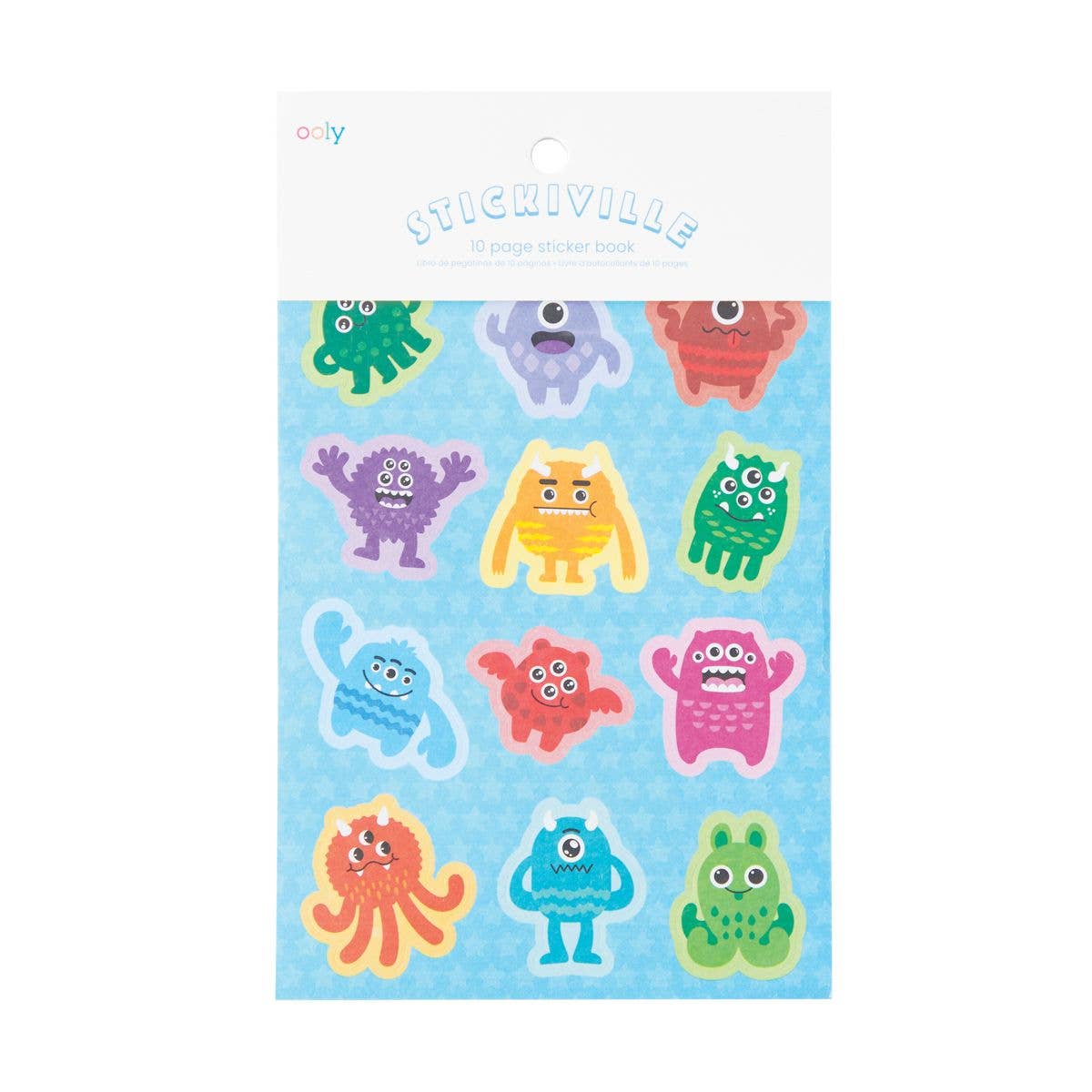 Stickiville Stickers: Monsters - Book (10 Sheets)