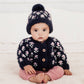 Bitty Blooms Indigo Cardigan Sweater for Baby & Toddler