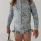 Girl's Ruffle Rash Guard Swimsuit