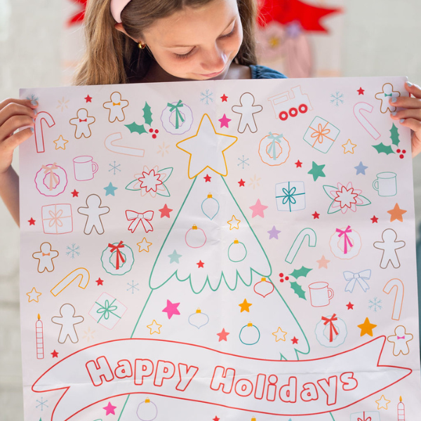 Holiday Seek N' Find Sticker Poster - Festive Kids Activity